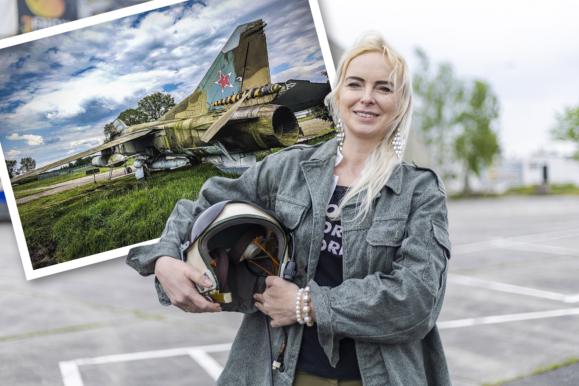 Anna Novak kupiła MiGa-23UB. Fot. Marcin Maziarz/Facebook Fundacja Srebrne Skrzydła