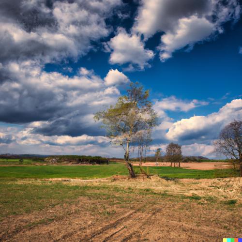 DALL·E 2023-01-08 00.13.28 - Typowy wiosenny krajobraz Północnej Wielkopolski.